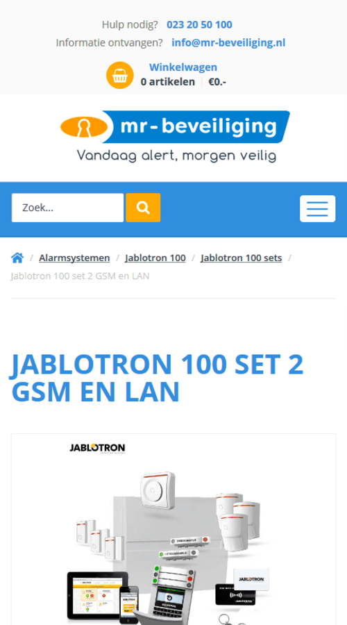 Home Security Systems Online Store "Mr. Beveiliging" screenshot 2